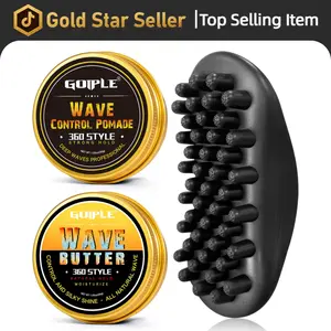 Goiple Wave Pomade Hair Twist Sponge Brush Twist Styler for Black Men Washable Afro Curl Sponge Racket for Barbers Daily Use Ideal for Curly Rubber Large Tooth Brush Hair Pomade Styling Set