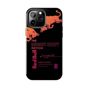 Red Bull Red Bull Energy Phone Case | Night Shift Edition Compatible with iPhone 17 16 15Pro, 14, 13, 12, 11, 8, XR Mini, Pro Max, Plus & SAMSUNG GALAXY 21 S22 S23 S24 25 ULTRA PLUS Accessories Protection unisex