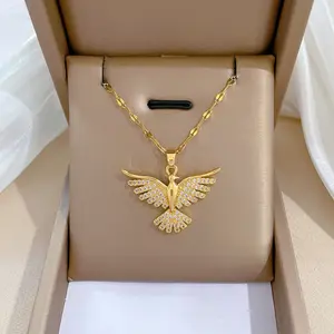 Eagle Design Pendant Necklace for Women,Fashion Jewelry for Party, Daily Clothing Decor,Trendy All-match & Exquisite Chain Jewelry for Birthday Gift