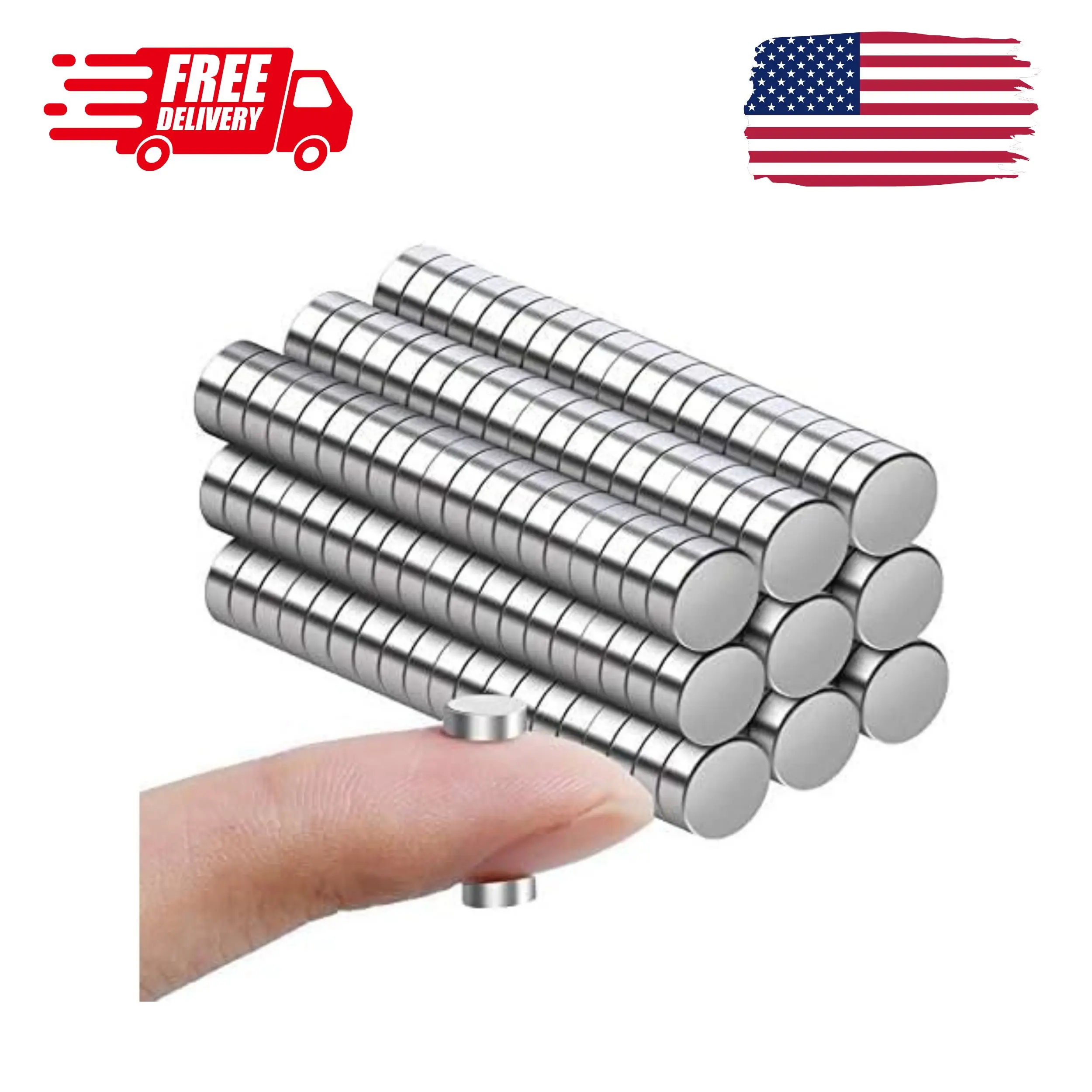 100Pcs Small Strong Magnets，8x2mm Refrigerator Magnets
