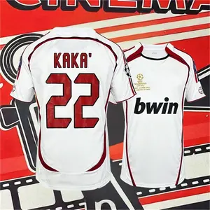 2006 2007 Away Retro White No.22 Kaka ShortSleeved Soccer Jersey