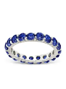 Sterling Silver Gracie Sapphire CZ Eternity Ring