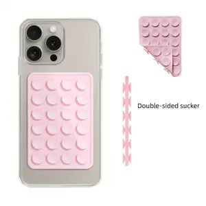 Silicone Suction Cup Double-Sided Holder | Adhesive Cell Phone Holder for Selfies and Videos Mount Phone Suction Pad