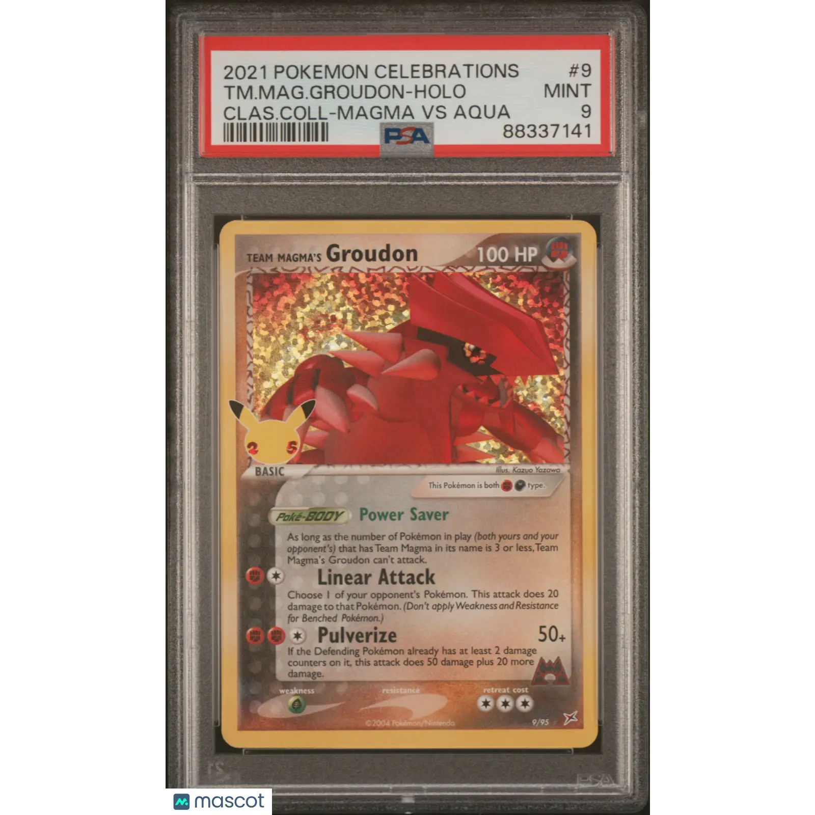 PSA 2021 Pokemon Celebrations Classic Collection TM. Mag. Groudon #9 9