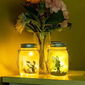 Warm White Lawn Fairy Lights, Ambient Lights, Outdoor Decorative Lights, Hanging & Standing Solar Lights for Garden Decor