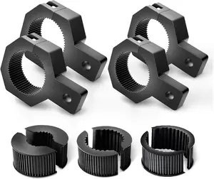 Nilight Aluminum Alloy 4-Pack LED Off-Road Light Mounting Bracket Kit - Motorcycle Accessories, Vertical Bar Tube Clamp Holder for ATVs/Jeeps, Multi-Diameter Fit, Secure Vibration-Proof Hold, 2-Year Black Warranty