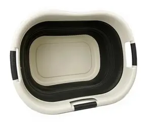 SAMMART 40L (10.5 gallon) Collapsible Plastic Laundry Basket - Foldable Pop Up Storage Container / Organizer - Portable Washing Tub - Space Saving Hamper / Basket