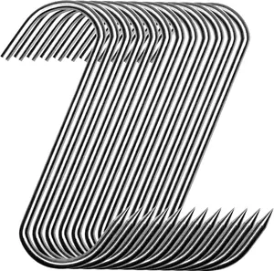 5.12inch Meat Hooks,20Pcs 304 Stainless Steel Butcher Hook Smoking Hooks,Hanging, Drying, Butchering, BBQ, Grilling，Jerky. (5.12in)