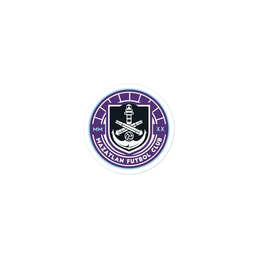 Mazatlan FC Die cut Bubble free stickers, 3″×3″, White