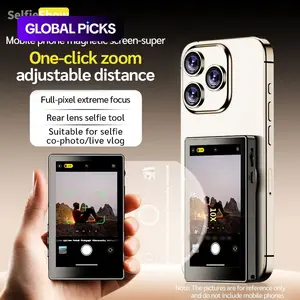 Mobile Vlog Selfie Monitor Screen, Magnetic Phone Clip Mount and Bluetooth-compatible Remote, Wireless Connection for Vlog Shooting and Rear Selfies, Smartphone Camera Accessories #GLOBAL PICKS