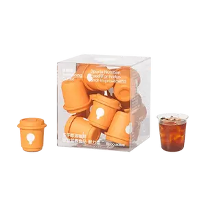 FIBOO Alakabir Black Coffee Instant Freeze-Dried Drink 4g x 10 Cups Sugar-Free Energy Boosting with Taurine and Mint