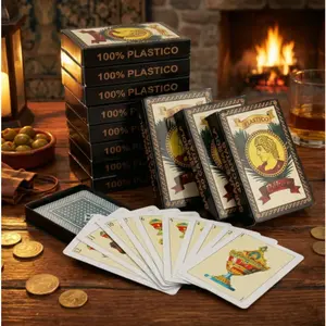 40 Spanish Poker Cards Deck|Plástico Material, Half Card Option & Storage Box for Classic Card Games 40 Spanish Poker Cards Deck|Plástico Material, Half Card Option & Storage Box for Classic Card Games