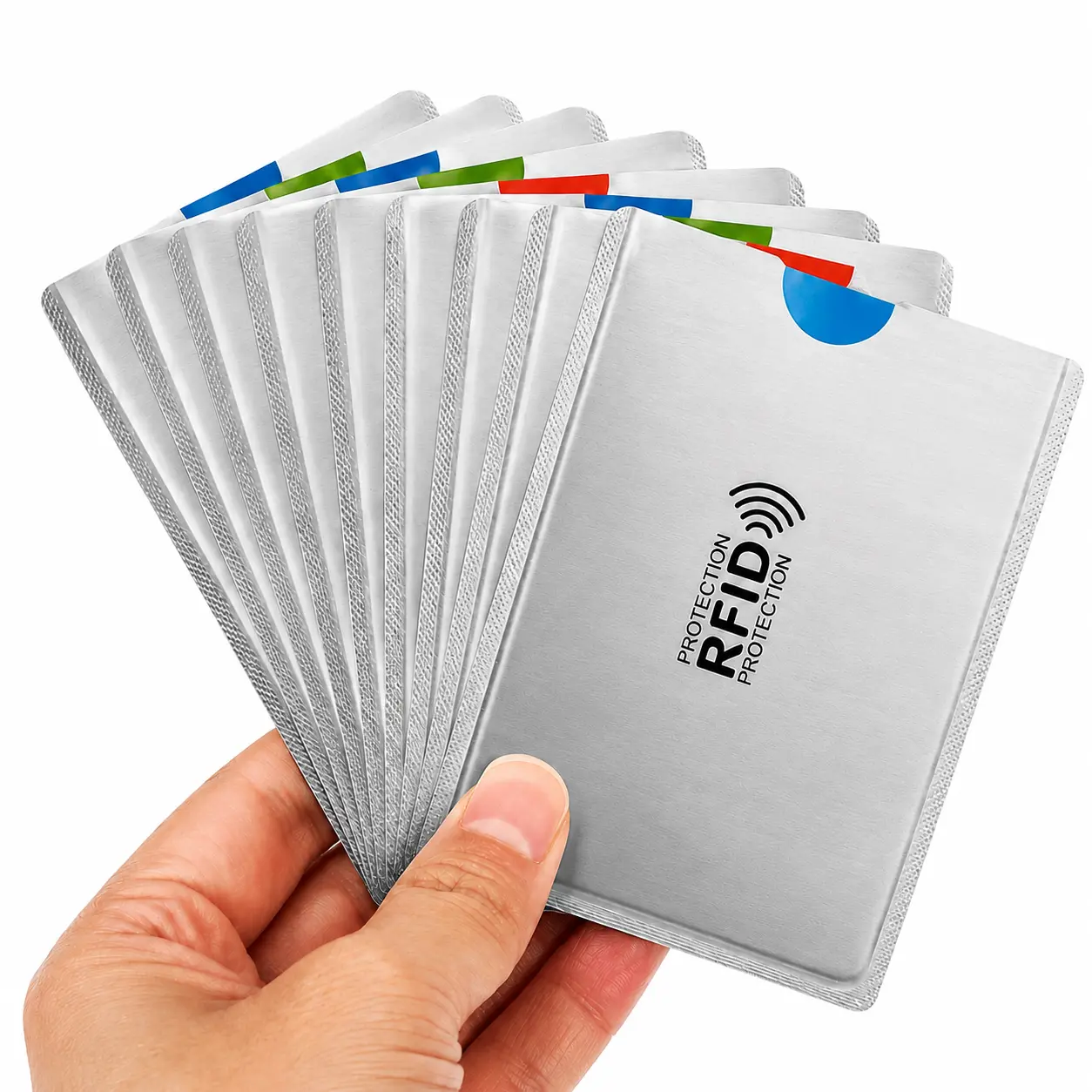 RFID Blocking Card Sleeves 10 Pack Credit Card Protector Anti-Theft NFC Shield Wallet Sleeves for ID Cards Passports