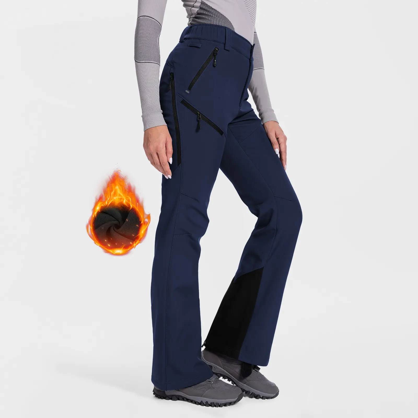 Women's Snow Ski Fleece lined Pants - SnowVenture W048