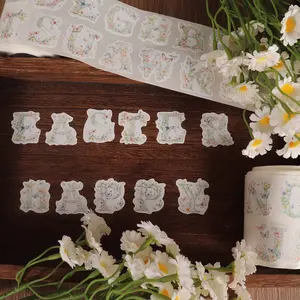 JAIIMAN 520pcs Special-shaped 26 Letter Easter Floral Decoration Sticker Roll, DIY Spring Seasonal Crafts, Gift Wrapping, Decorations, Packaging-Paper-Based, Holiday Festive Card Seal, Vibrant Festive Designs, Decorative Labels, Craft Enthusiasts