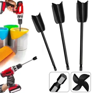 Epoxy Mixer Drill Paddle, 1/4 Inch Hex Shank Resin & Paint Stirrer Attachment, Uniform Liquid Blending Tool for Rotary Drills