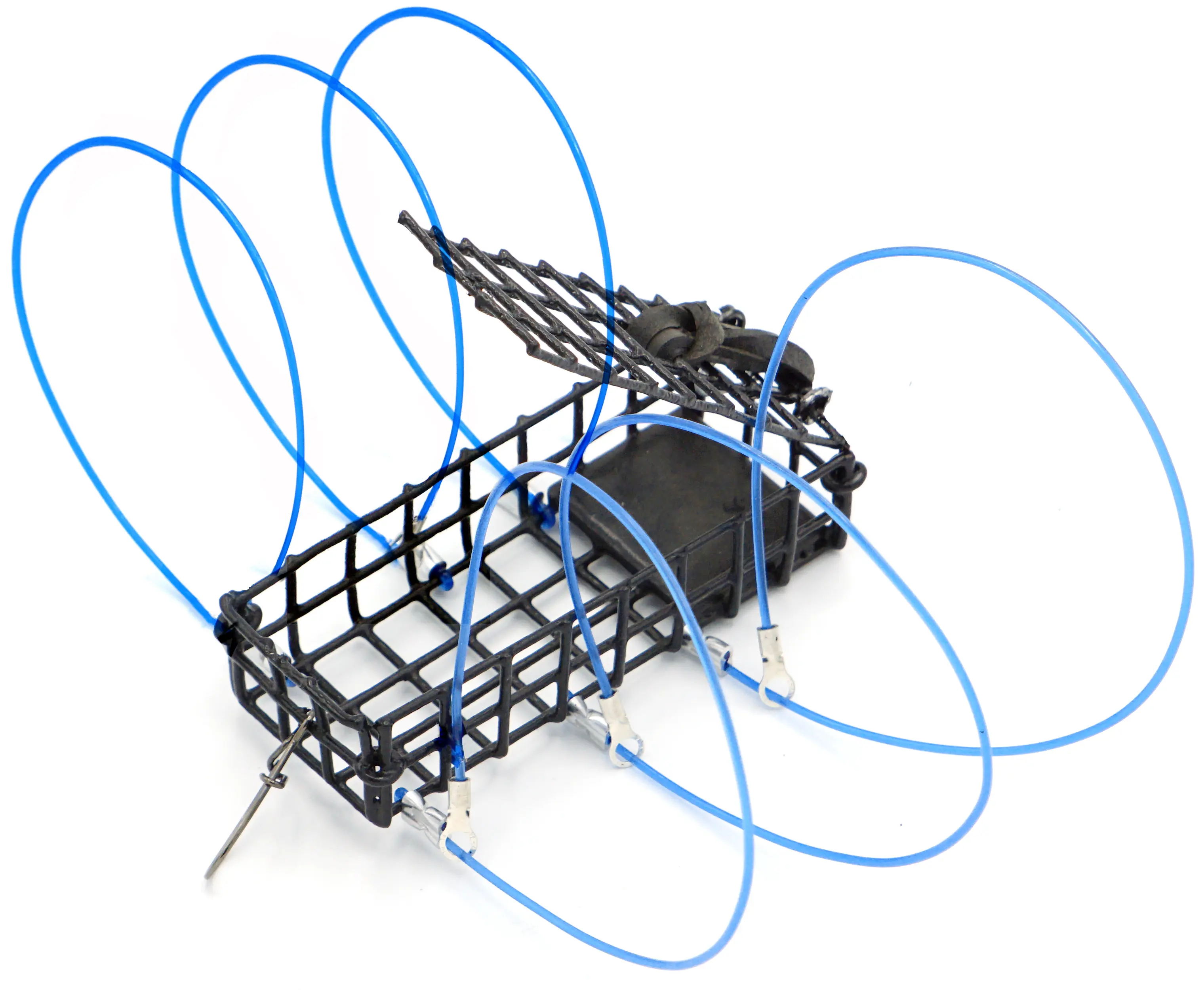 AIRFLY 6-Loop Crab Snare, 5oz Lightweight Castable Trap with Vinyl Coated Weight, Fishing Gear for Dungeness, Rock, and Blue Crabs from a Dock or Pier, Fishing Gear Supplies, Self Opening, 2Oz Weight, Beach, Castable Design, Rock Crabs