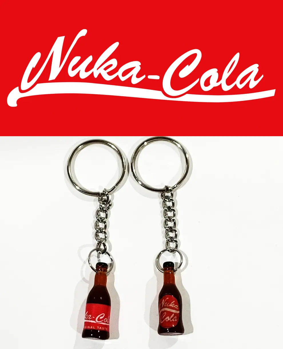 Fallout 4 Nuka Cola Bottle Keychain - 1.25in Collectible Gaming Accessory