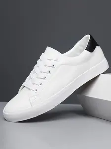 Men's 1 Pair Fashionable Casual Lace Up Skate Shoes, Lightweight Breathable Comfortable Sports Walking Shoes, Male All-match Round Toe Shoes for Daily Wear, Walking Trainers