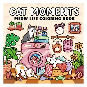 Cat Moments: Meow Life Relaxing Coloring Book for Adults & Teens (Cat & Dog Coloring Book Series)