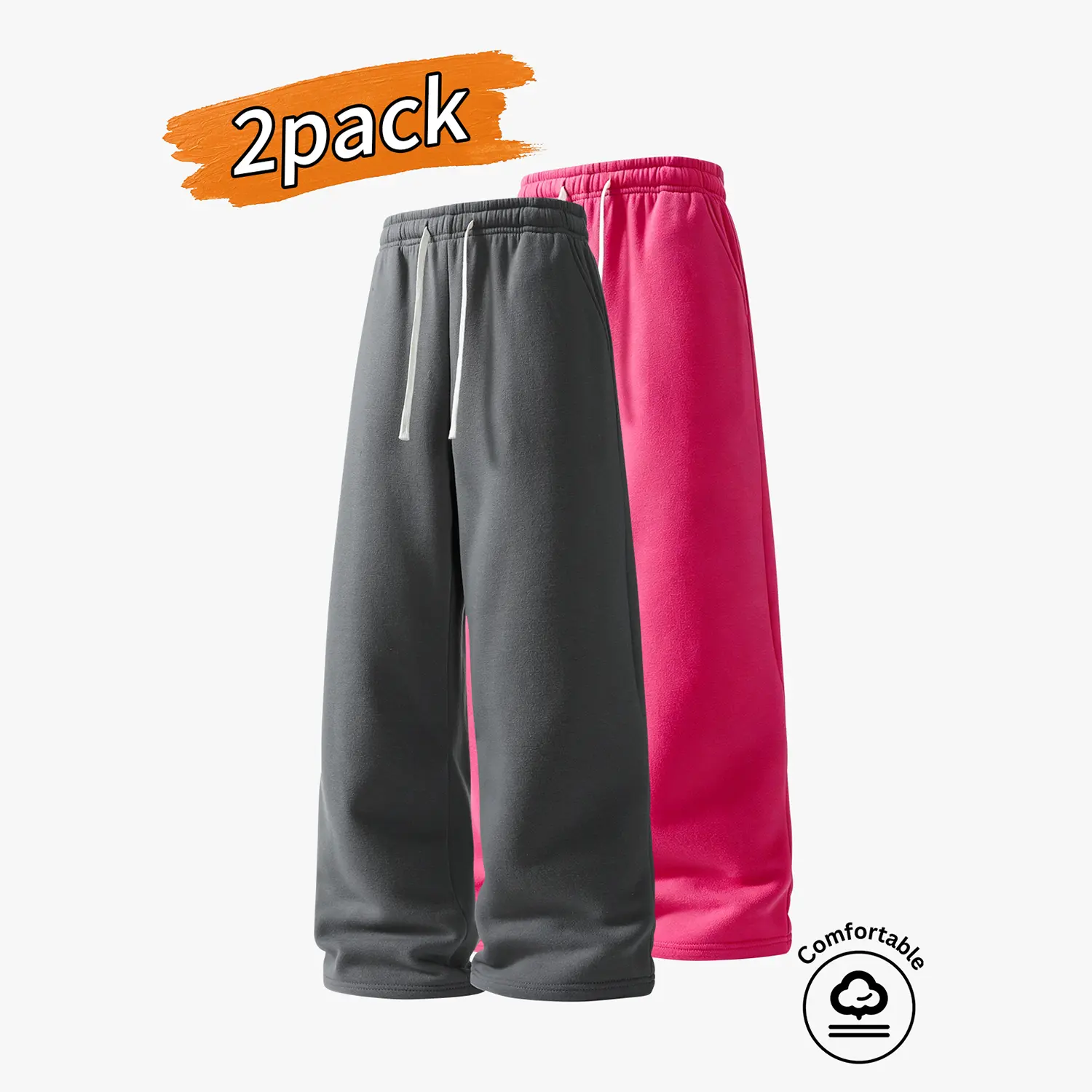 Dark gray + rose red