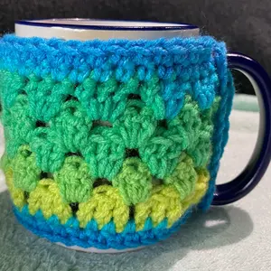Andrea’s Hand Crochet Mug Sweater Cozy in Multiple Color Variants Drinkware Cup Coffee Tea Reuse