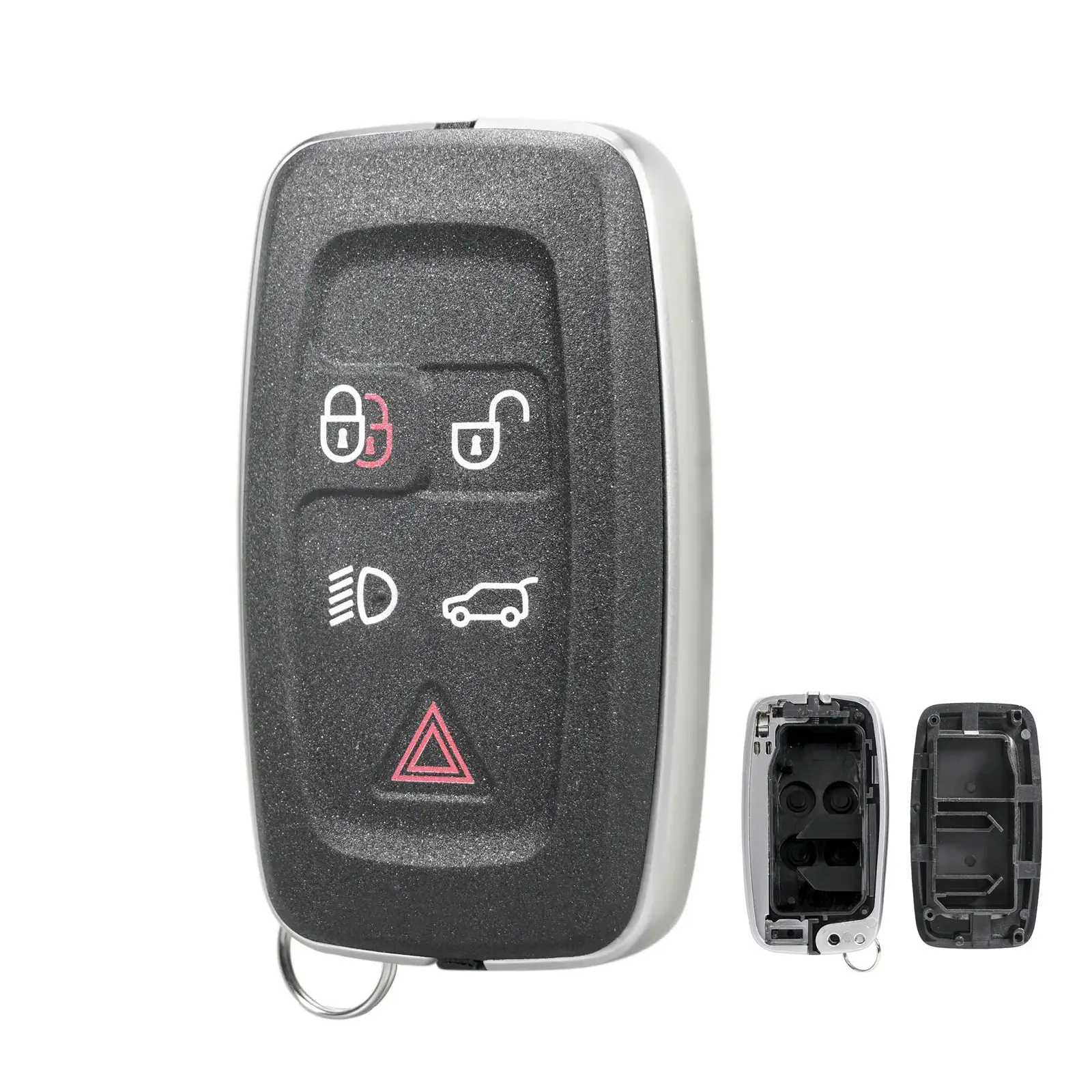 5-Button Smart Remote Key Fob Shell Case, Car Key Accessory & Protector for Land Rover Discovery LR2 LR4, Range Rover Evoque Sport (2010-2017)