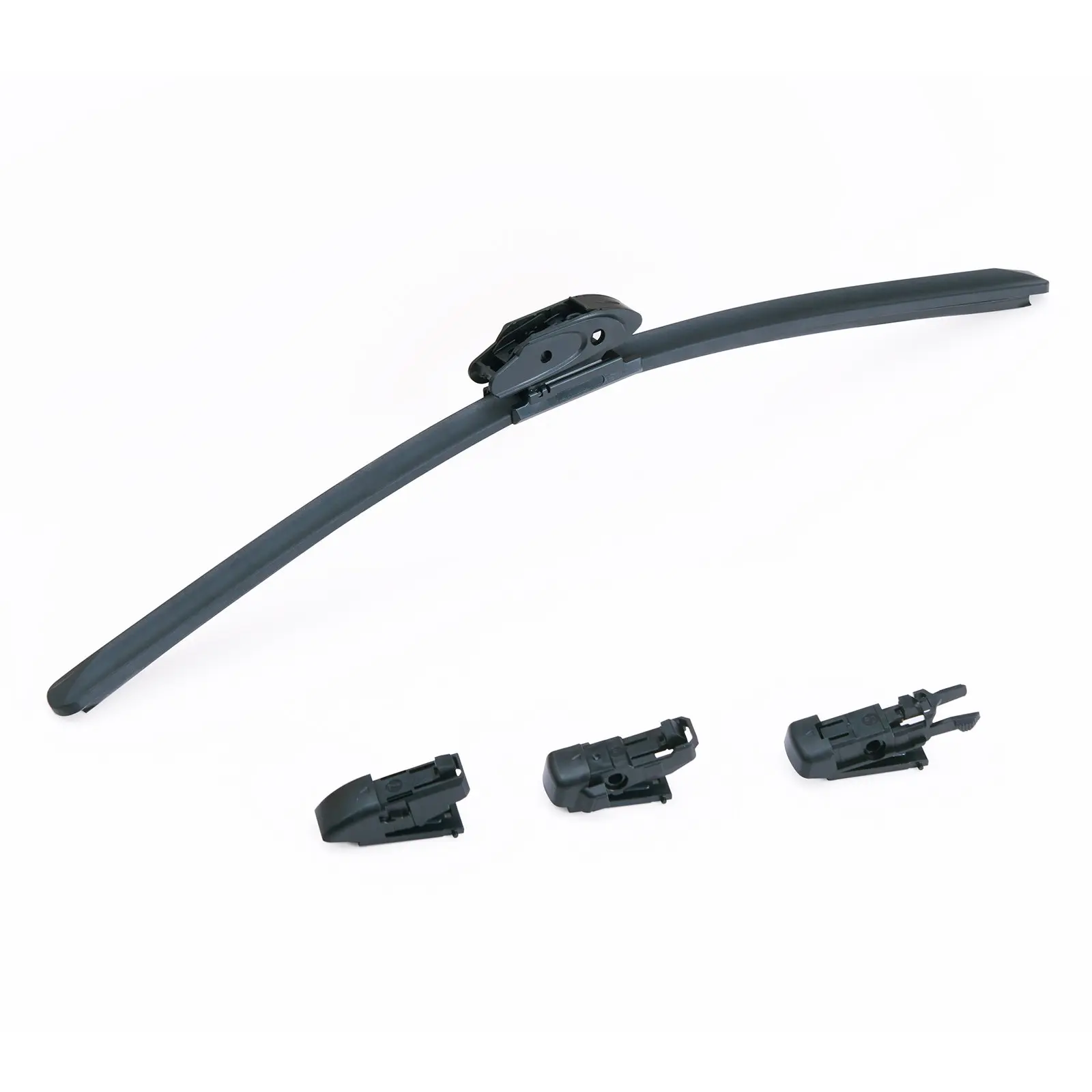 VEVOR 24 Rubber Windshield Wiper Blades, 61 cm Universal Replacement, Low Noise, Better Fit, 4 Different Universal Clips, Easy Installation, All-Season Compatibility for Most Cars