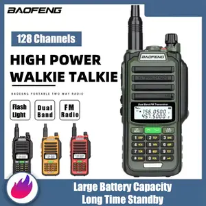 Ham Radio BAOFENG Radio UV-98 PRO Dual Band High Power Walkie Talkies Long Range, NOAA Emergency Weather Alarm for Survival Gear Hunting Camping, Portable Intercom for Adults with VOX FM AM 128CH High Gain Antenna Full Kit Type-c