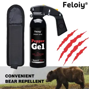 Feloiy Bear Repellent Spray with Pocket, for Hiking and Camping, Protect Against Wild Animals, 16 Oz/470ml