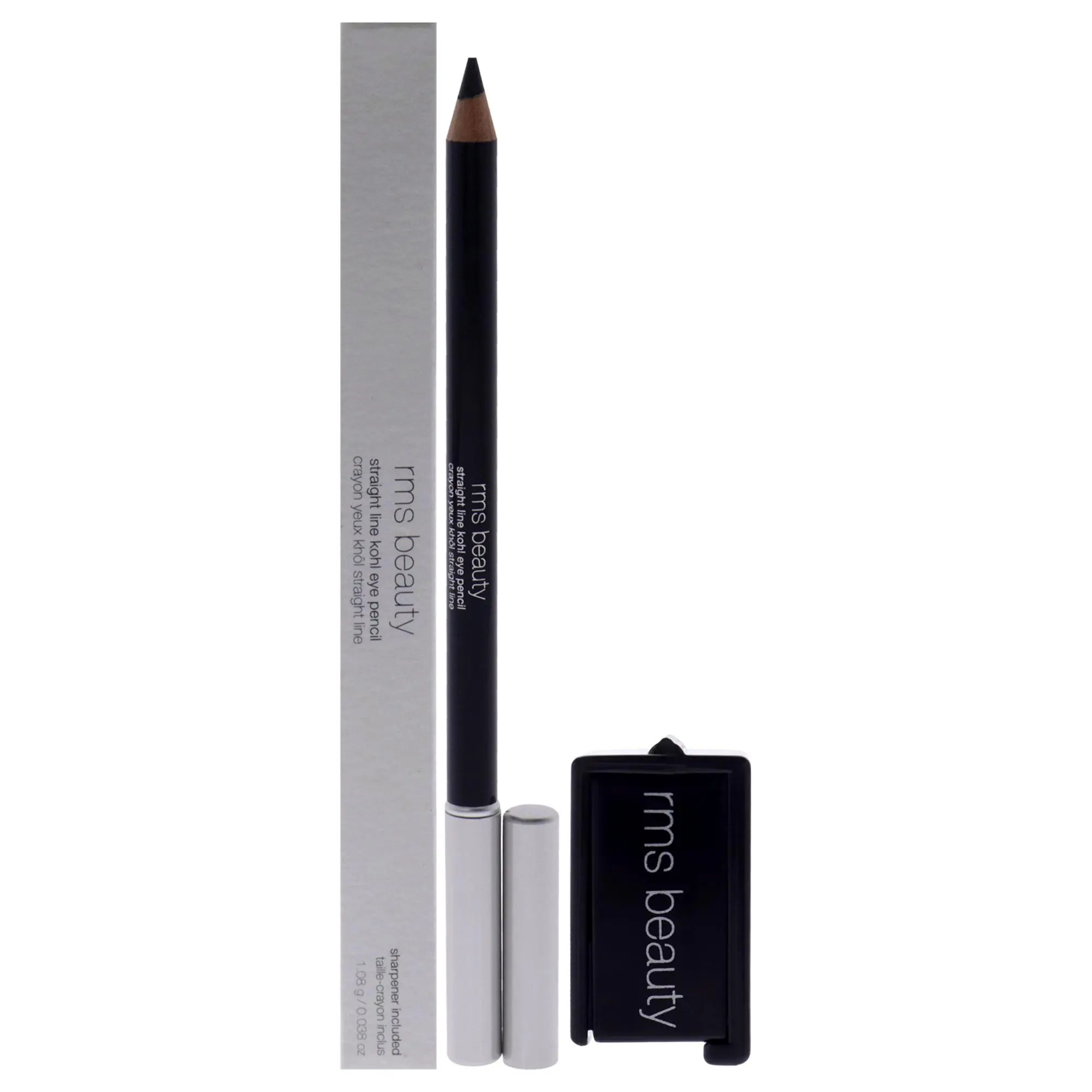 RMS Beauty Straight Line Kohl Eyeliner Pencil - HD Black, Women's Cosmetic Makeup, 0.038oz Eye Makeup Pencil