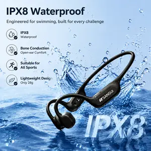 IPX8 Waterproof Bone Conduction Headphones,Lightweight 28g, Bluetooth 6.0, - Swim, Run & Dive with Built-in MP3 Mode | Perfect for All Sports Headset