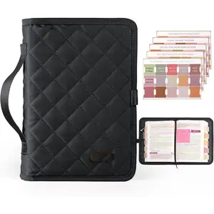 Adjustable  Cover with 75  Tabs -  Cover Case for Women,, Washable Quilted  Case, Christian Gifts for Women (Black, L)