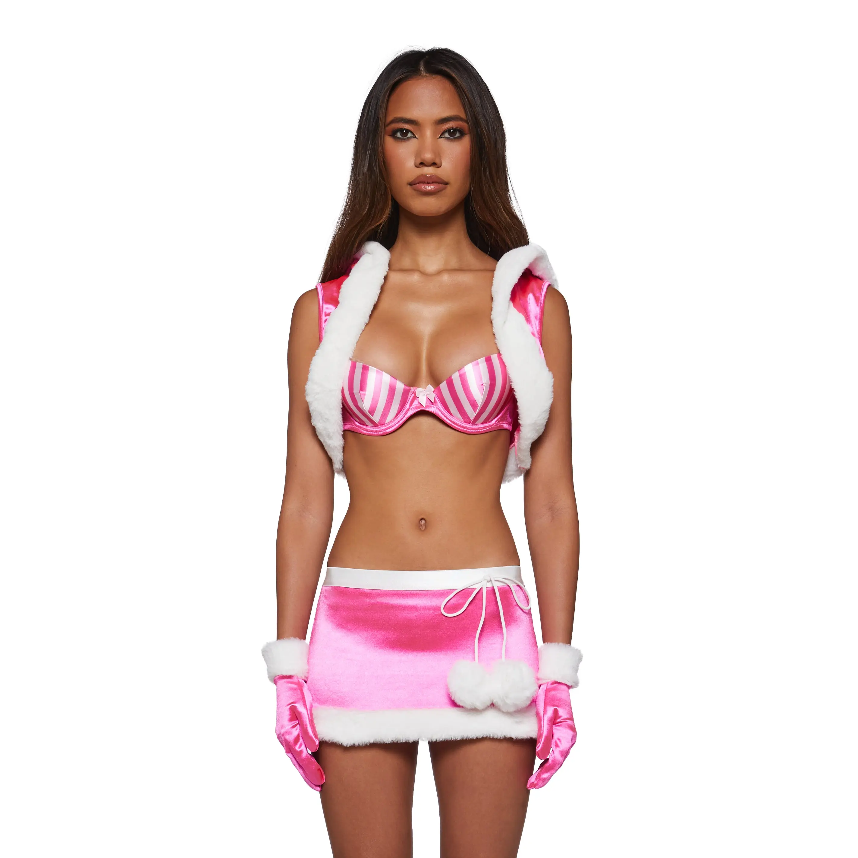 Y2K Runway Pink Santa Costume