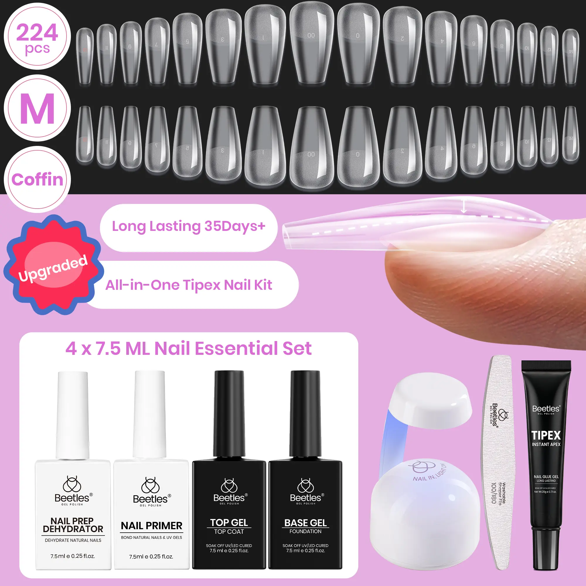 Medium Coffin 【Kit】16 Sizes-224 Pcs