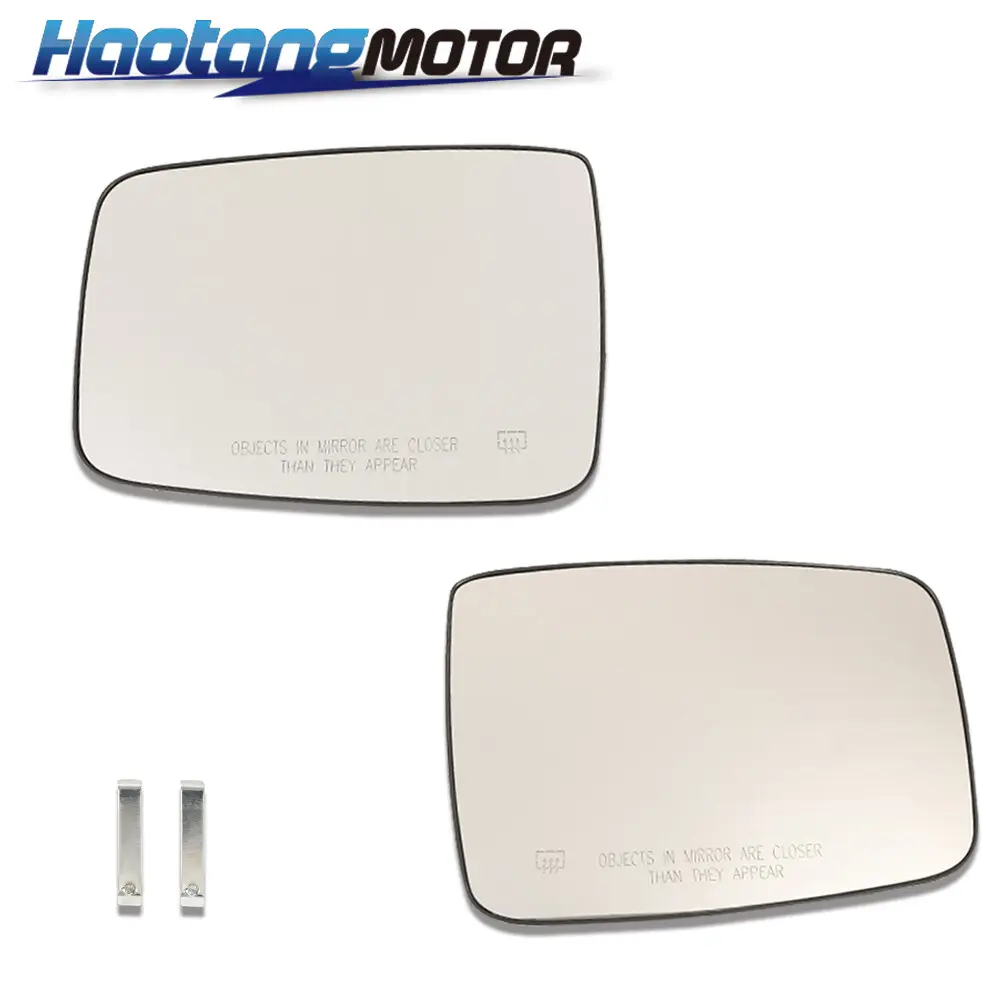 CROSSDESIGN Power Heated Automotive Exterior Mirror Glass Replacement - LH&RH Auto Parts, Car Accessories for Driving, Water-Repellent Glass Boosts Clarity & Visibility, Fits 2010-2019 1500, 2011-2018 2500, 2019 1500 Classic Dodge Trucks, Ram 1500/2500