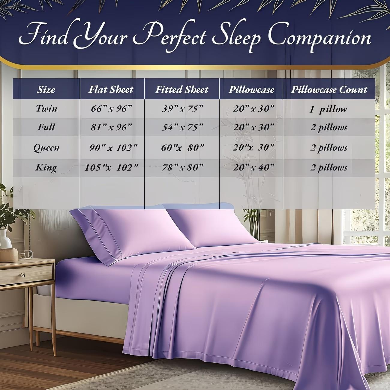 4pcs Bamboo Cooling Bedding - Extra Deep Pocket Breathable And Cooling - Suitable for Hot Sleepers And Sweats, Children Pillowcases, Flat Sheet And Fitted Sheet - A Perfect Gift for Family, Queen And King Sizes Bed 4pcs Bamboo Cooling Bedding - Extra Deep Pocket Breathable And Cooling - Suitable for Hot Sleepers And Sweats, Children Pillowcases, Flat Sheet And Fitted Sheet - A Perfect Gift for Family, Queen And King Sizes Bed