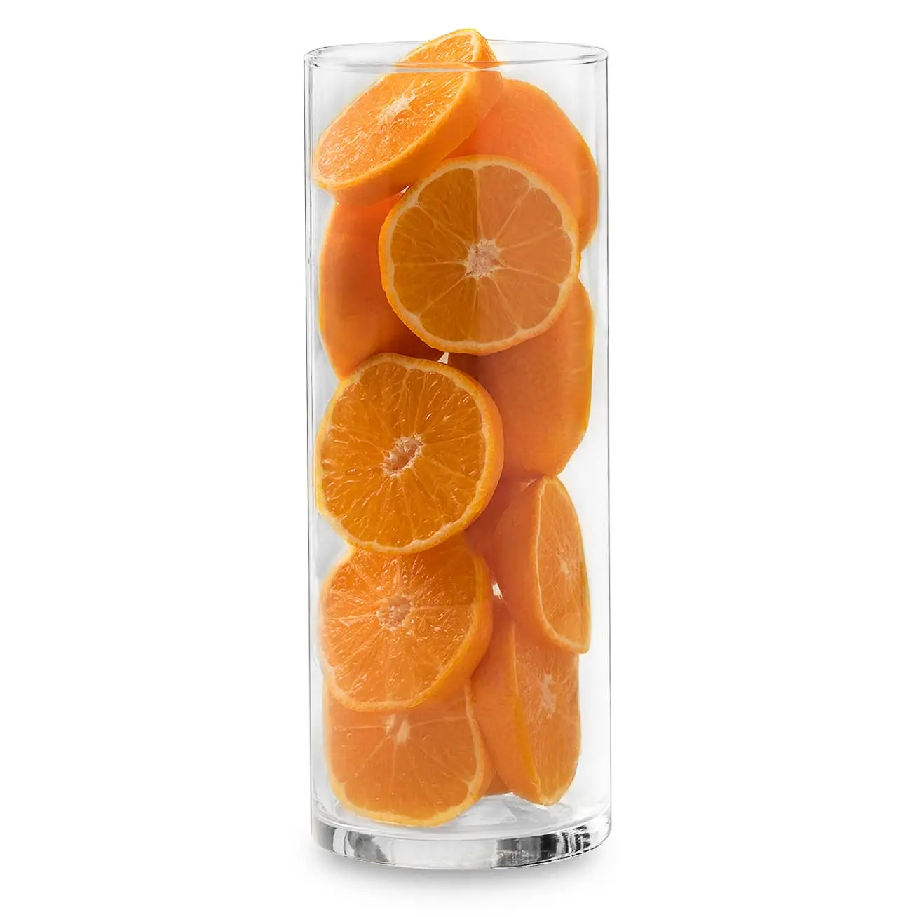 Libbey Cylinder Glass Vase Set of 12, 8.75 in Clear Modern Tall Glass Vases for Centerpieces, Flowers, Candles, Wedding Decor and Home Styling