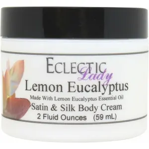 Lemon Eucalyptus Satin and Silk Cream,  Body Cream, Body Lotion