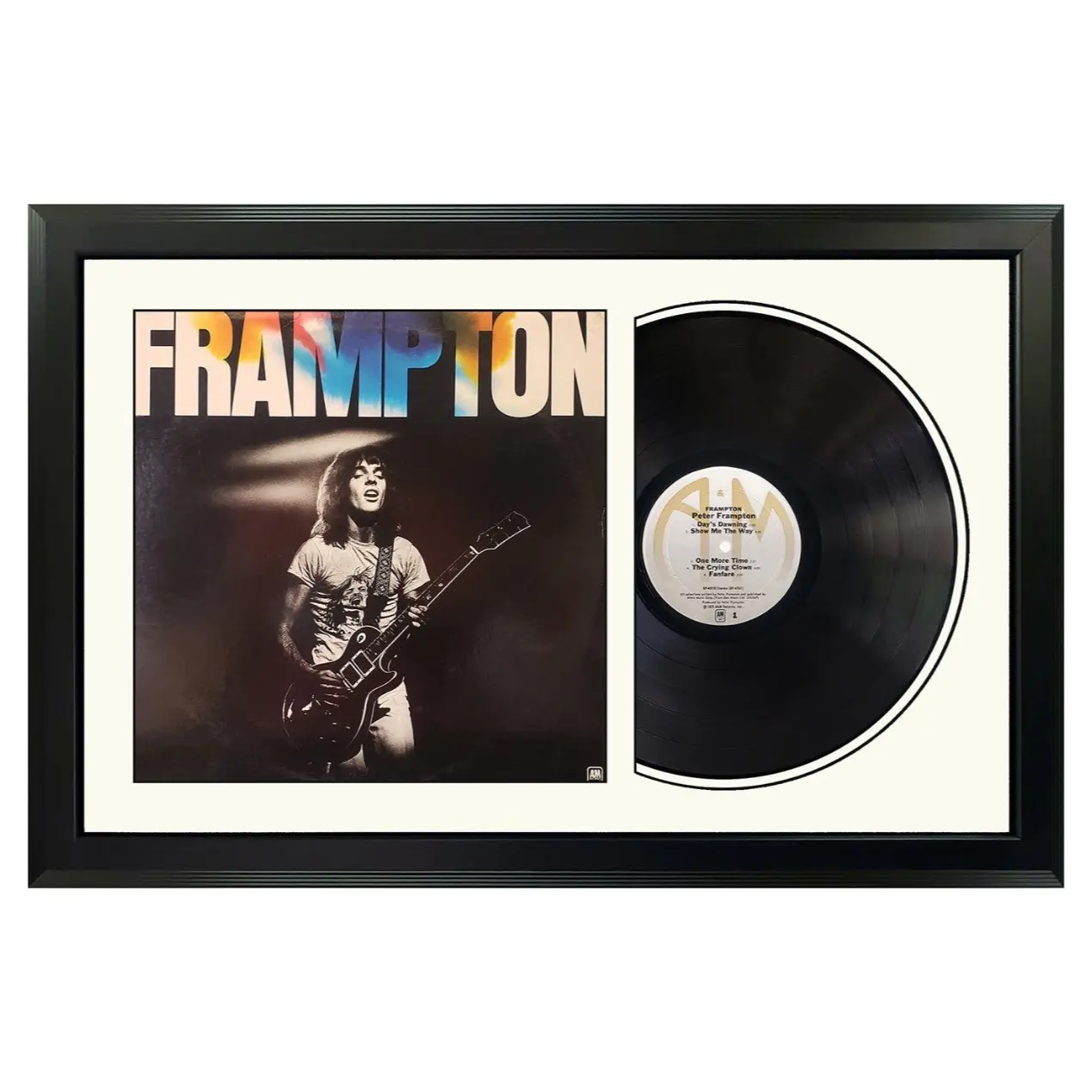 Peter Frampton self titled “FRAMPTON” album.  Beautifully framed for display.