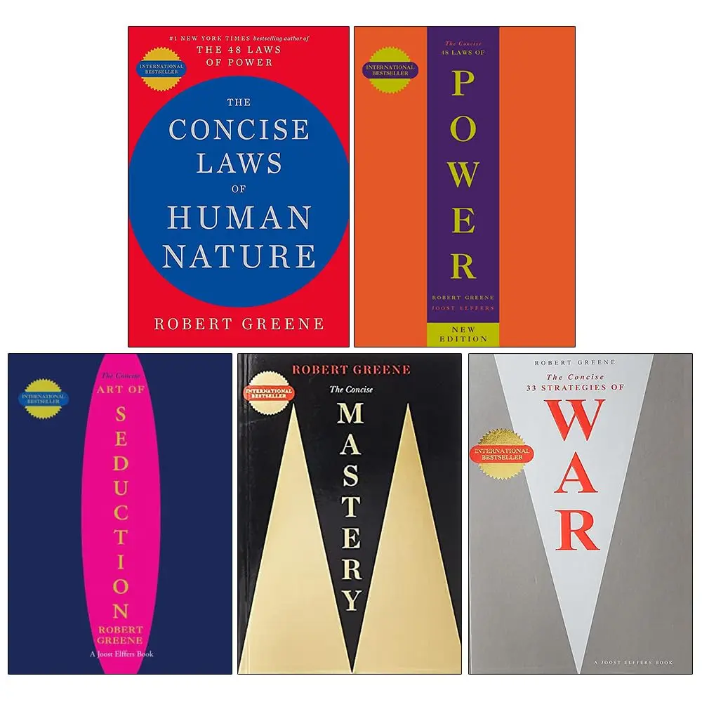The Modern Machiavellian Series 5 Books Collection Set By Robert Greene(The Concise Laws of Human Nature, 48 Laws Of Power, Art of Seduction, The Concise Mastery & 33 Strategies of War)