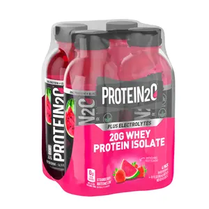 Protein2o 20g Whey Protein Infused Water Plus Electrolytes, Strawberry Watermelon, 4 Count, 67.6 Ounce