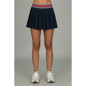 Navy Striped Tennis Skirt