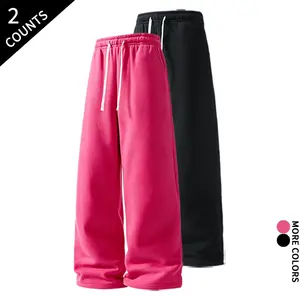 Men’s Multi-Purpose Wide Leg Sweatpants – 2-Pack, Casual & Workout Trousers