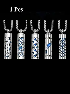 New AromaRelax diffuser Necklace 304 Stainless Steel  box Essential Oil Perfume Essential oil diffuser Pendant box style necklace AromaRelax jewelry Gothic Stainless Steel