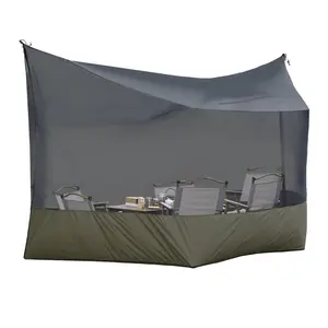 Onewind 2-in-1 Tarp & Hammock Mosquito Net - No-See-Um Mesh w/Waterproof Floor | Ultralight 2.5lbs for Camping Screen House (11'/12' Tarps)