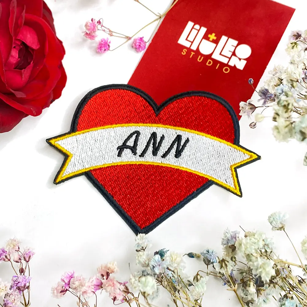 Heart with Name Patch Heart with Name Patch