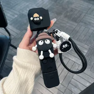 Luxury Cute Cartoon Handmade DIY Silicone Camera Case, Camera Accessories, Full Protection for Dji Pocket3, Ultra-Thin Soft Gel, Portable with Lanyard, Camera Strap