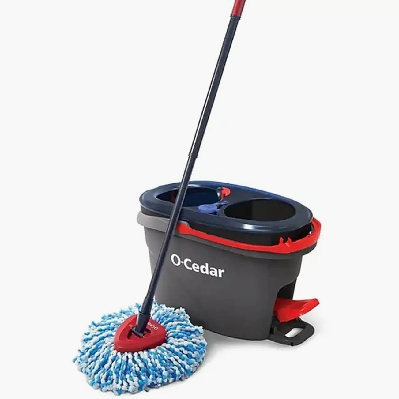 O-Cedar EasyWring RinseClean Spin Mop & Bucket Kit Set for Floor Cleaning, Multicolored (168534)