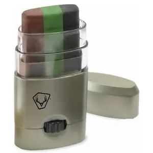 3 Color Camo Face Paint "Mess-Free" Application Stick - Long-Lasting Easy-to-Use Concealment Makeup for Hunting